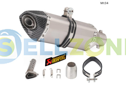 Σύστημα εξάτμισης AKRAPOVIC για μοτοσυκλέτα, 300mm, carbon - Mt34